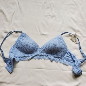 Aerie Blue Lace Bras with Underwire Support